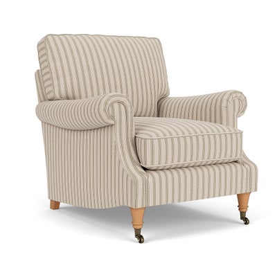 Armchair - Sage - Kingham Stripe