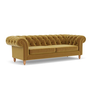 3 Seater - Mustard - Matt Velvet