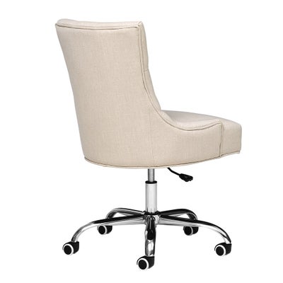 Upholstered Office Chair - Stone Linen