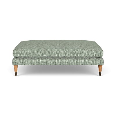 Foot Stool - Lake - Herringbone Weave