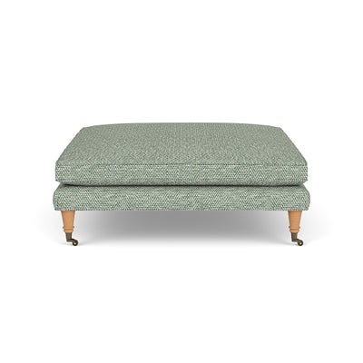 Foot Stool - Lake - Herringbone Weave