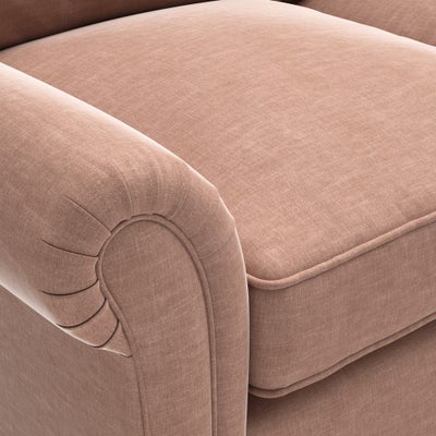 Chaise Large Left Hand - Dusky Rose - Eco Chenille
