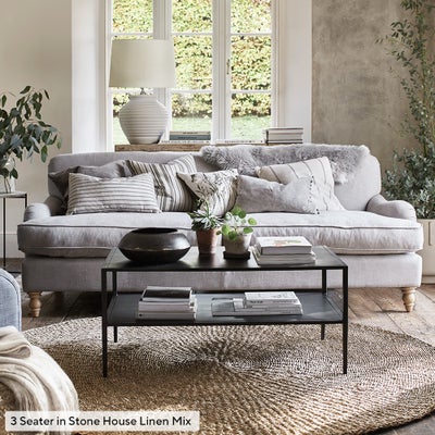 Large 2 Seater - Natural - House Linen Mix