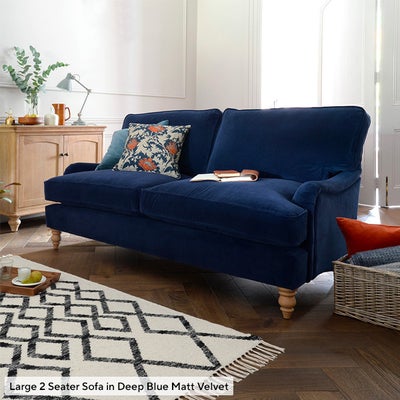 Large 2 Seater - Sky Blue - House Linen Mix