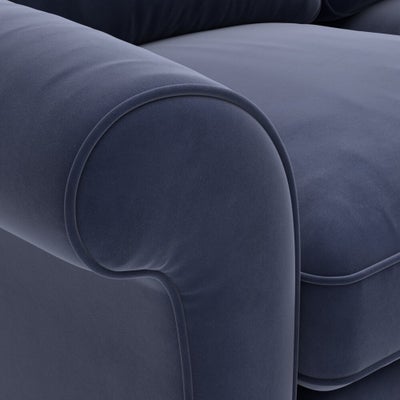 Large 2 Seater - Deep Blue - Matt Velvet