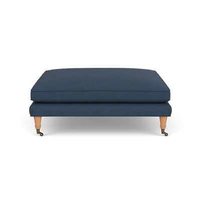 Foot Stool - Indigo - House linen mix
