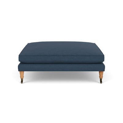 Foot Stool - Indigo - House linen mix