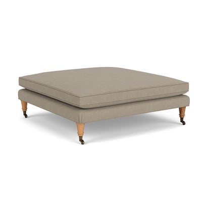 Foot Stool - Dove grey - House linen mix