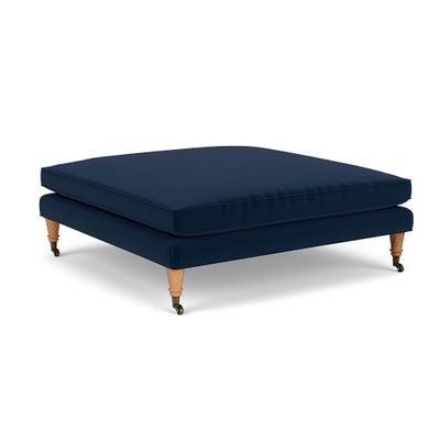 Foot Stool - Deep blue - Matt Velvet
