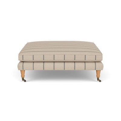 Foot Stool - Charcoal - Compton Stripe