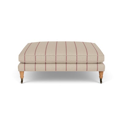 Foot Stool - Raspberry - Compton Stripe