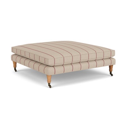 Foot Stool - Raspberry - Compton Stripe