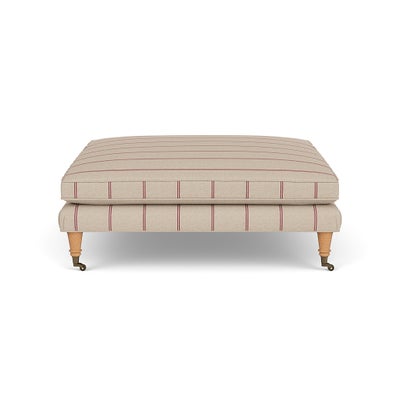 Foot Stool - Raspberry - Compton Stripe