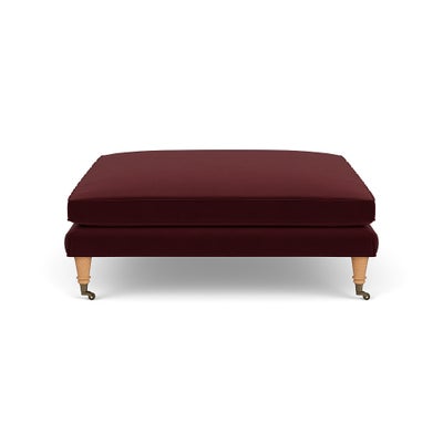 Foot Stool - Dark Rosehip - Matt Velvet