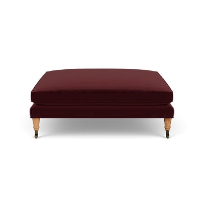 Foot Stool - Dark Rosehip - Matt Velvet