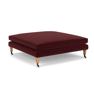 Foot Stool - Dark Rosehip - Matt Velvet