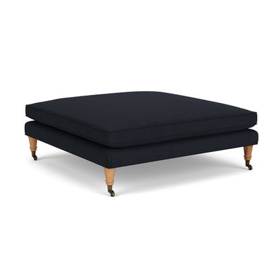 Foot Stool - Ink - House Linen Mix