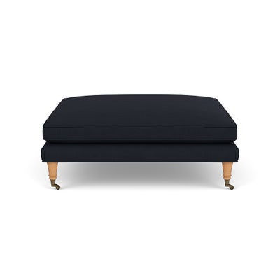 Foot Stool - Ink - House Linen Mix