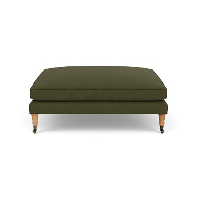 Foot Stool - Forest Green - House Linen Mix