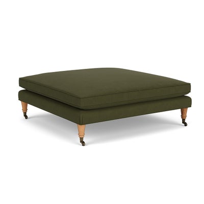 Foot Stool - Forest Green - House Linen Mix