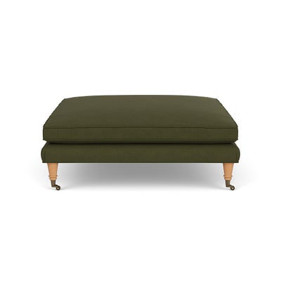 Foot Stool - Forest Green - House Linen Mix