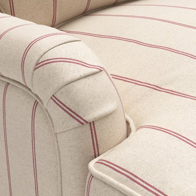 Chaise Large Left Hand - Raspberry - Compton Stripe