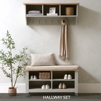 Hallway Shoe Bench Set