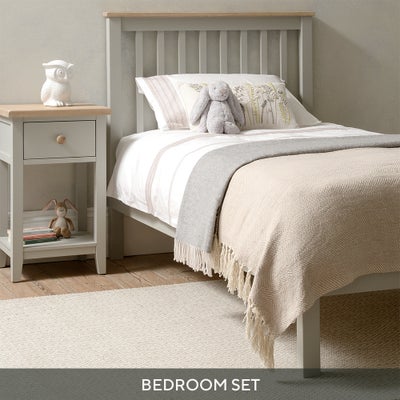 Single Bed, Mattress and Bedside Table Children's Bedroom Set
