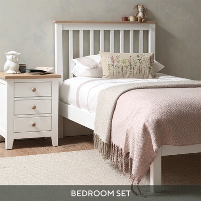 Single Bed, Mattress and Bedside Table Children's Bedroom Set
