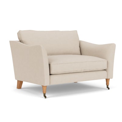 Love Seat - Lily White - House Linen Mix