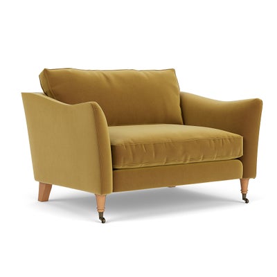 Love Seat - Mustard - Matt Velvet