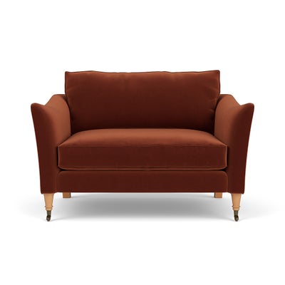 Love Seat - Brick - Matt Velvet