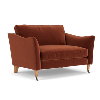 Love Seat - Brick - Matt Velvet