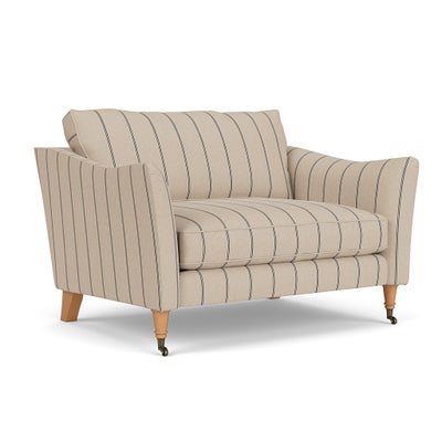 Love Seat - Charcoal - Compton Stripe