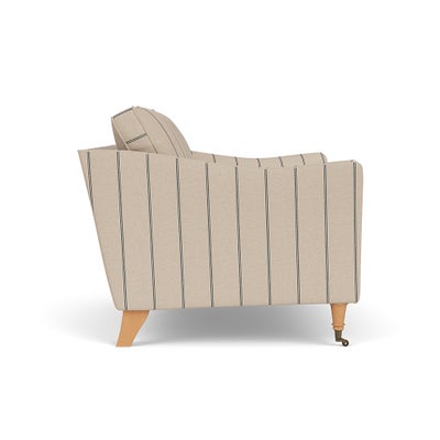 Love Seat - Charcoal - Compton Stripe