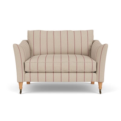 Love Seat - Raspberry - Compton Stripe
