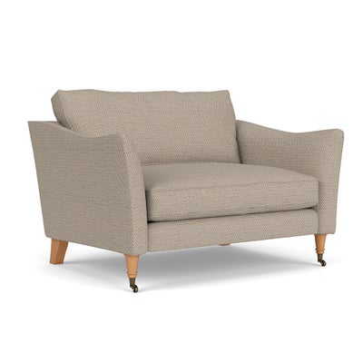 Love Seat - Natural - Herringbone Weave