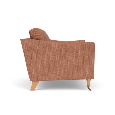 Love Seat - Brick - Herringbone Weave