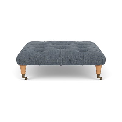 Foot Stool - Indigo - Rustic weave