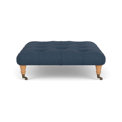 Foot Stool - Indigo - House linen mix
