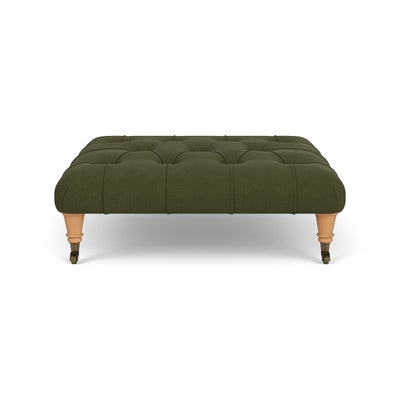 Foot Stool - Forest Green - House Linen Mix