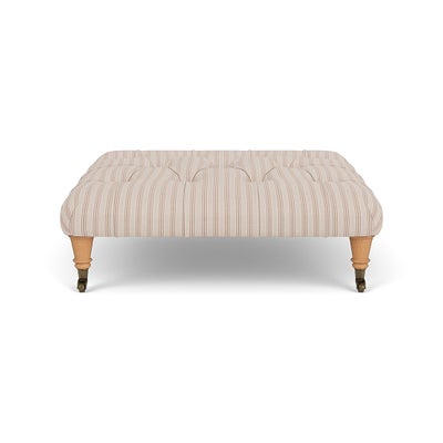 Foot Stool - Flax - Kingham Stripe