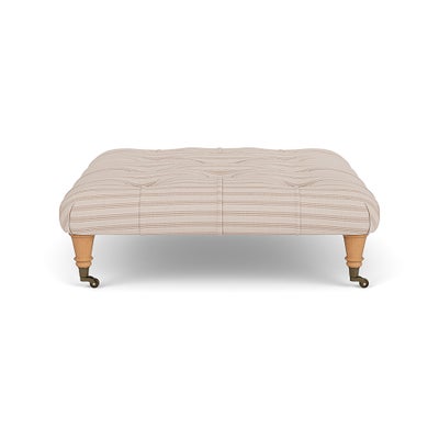 Foot Stool - Flax - Kingham Stripe