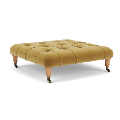 Foot Stool - Mustard - Matt Velvet