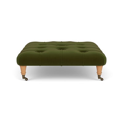 Foot Stool - Forest Green - Matt Velvet