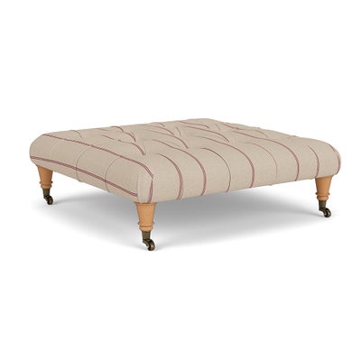 Foot Stool - Raspberry - Compton Stripe