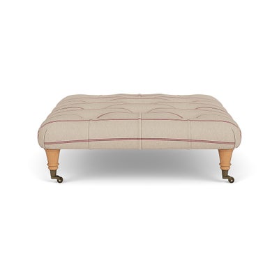 Foot Stool - Raspberry - Compton Stripe