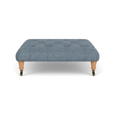 Foot Stool - Mid Blue - Aquaclean Oxford