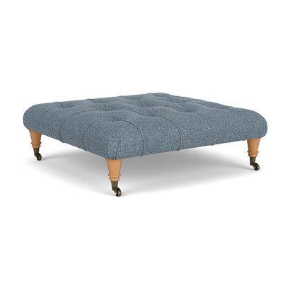 Foot Stool - Mid Blue - Aquaclean Oxford