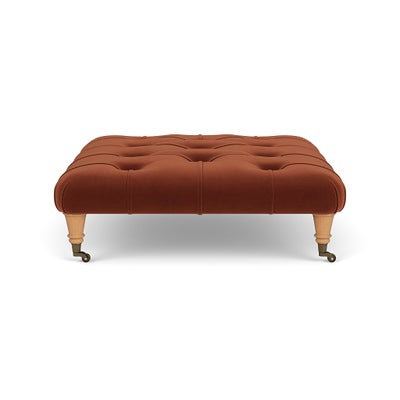 Foot Stool - Brick - Matt Velvet